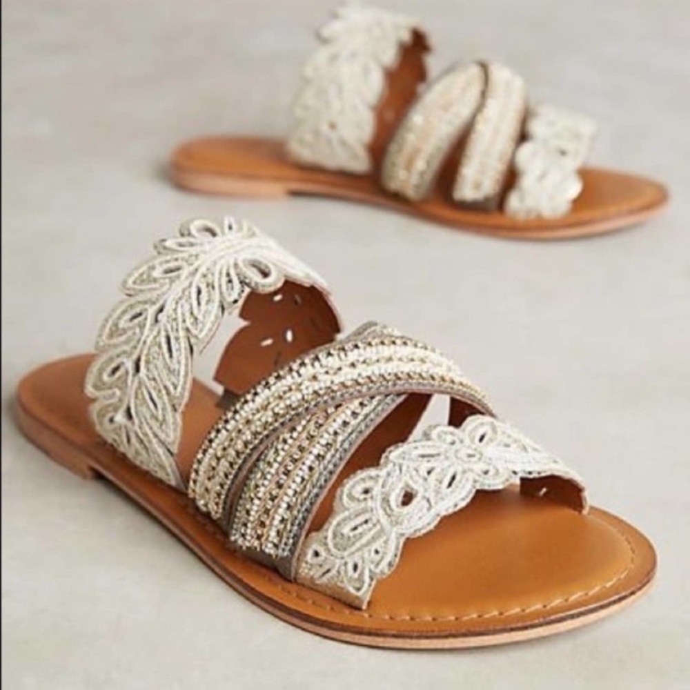 Anthropologie Jasper and Jeera Floretta Sandals